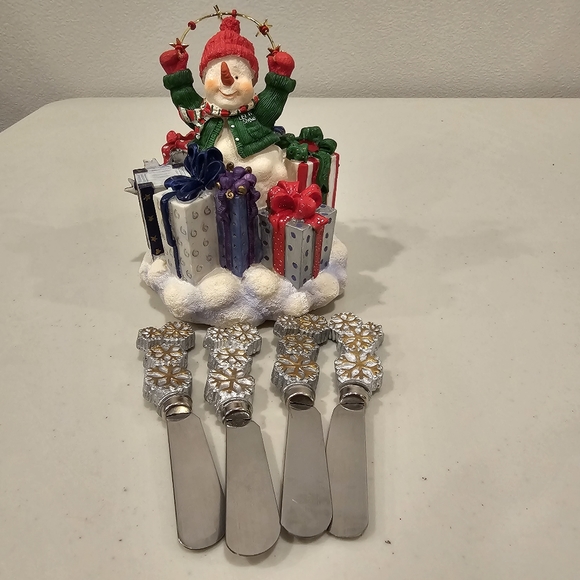 Ambiance Collection Christmas Snowman Let It Snow 5 Piece Spreader Set - Picture 14 of 16